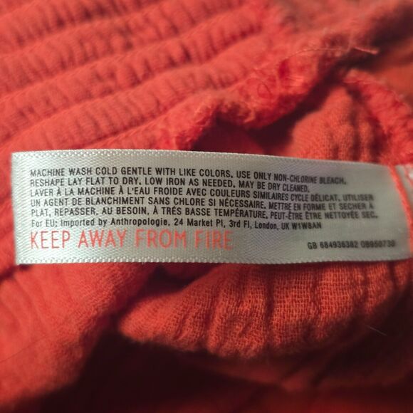 Saturday Sunday Anthropologie Isabel‎ Tie Front Jumpsuit Red Sleeveless Women XS - Picture 13 of 16